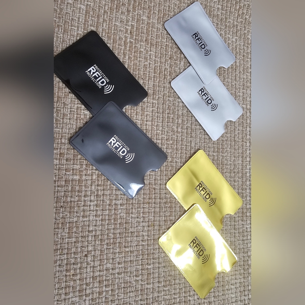 RFID Protection Card Sleeves Set Of Two Pick Your Color NWOT